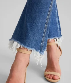 Flying Monkey High Rise Cropped Flare Stretch Jean Eliana Best