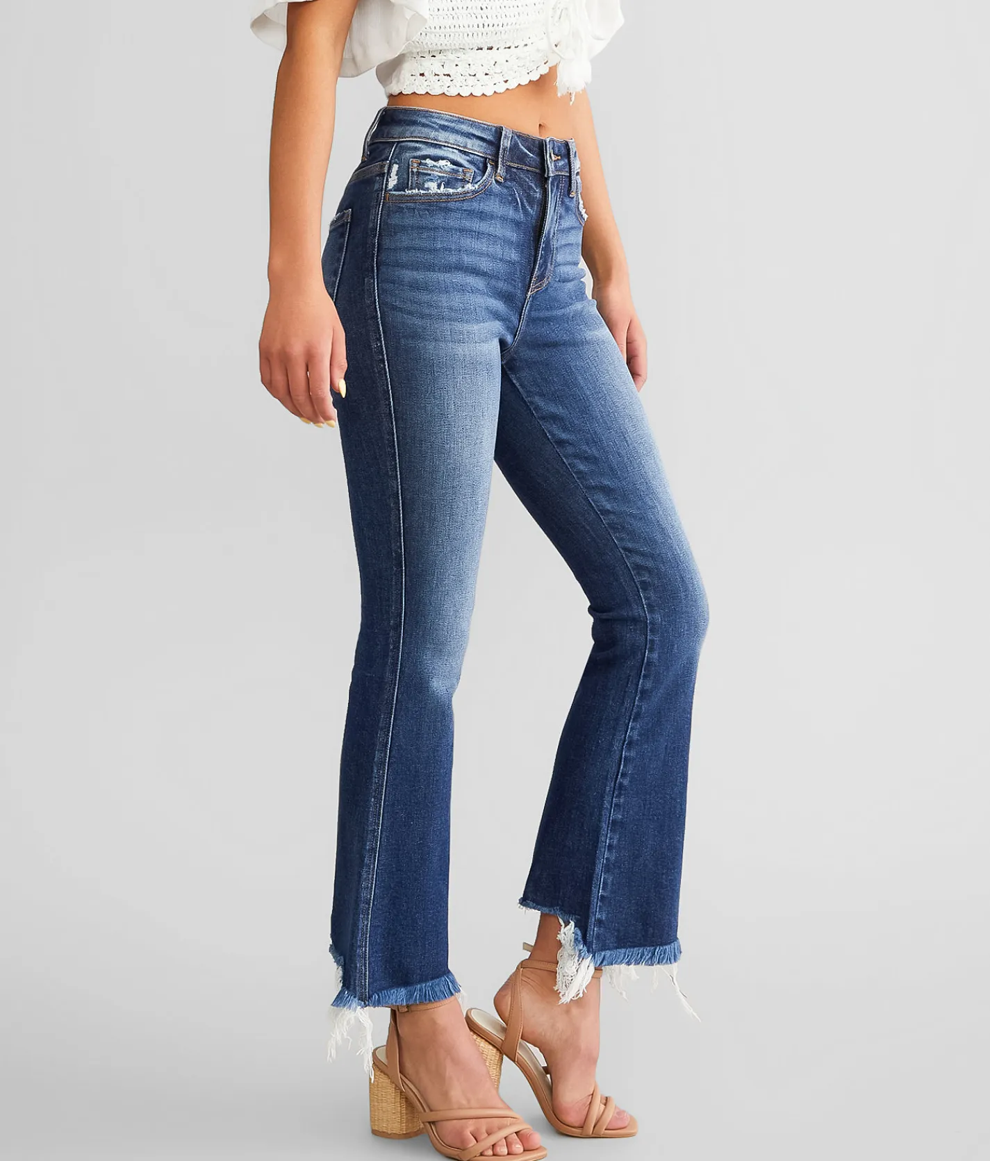 Jeans|Bottoms | Flying Monkey High Rise Cropped Flare Stretch Jean Intuitive