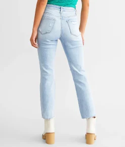 Flying Monkey High Rise Cropped Straight Stretch Jean Amenity Clearance