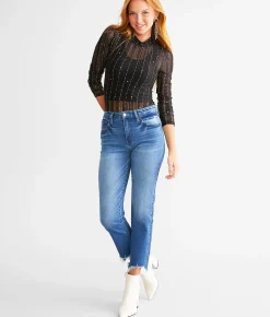 Jeans|Bottoms | KanCan Signature High Rise Cropped Straight Stretch Jean Aurora