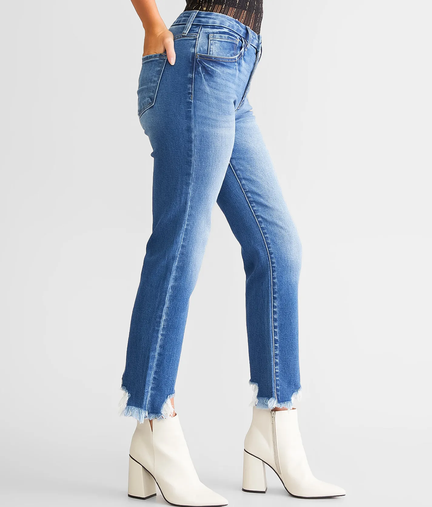 Jeans|Bottoms | KanCan Signature High Rise Cropped Straight Stretch Jean Aurora