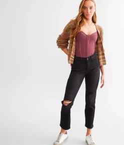 Jeans|Bottoms | Flying Monkey High Rise Cropped Straight Stretch Jean Amply