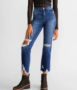 Jeans|Bottoms | Flying Monkey High Rise Cropped Straight Stretch Jean Reassurance