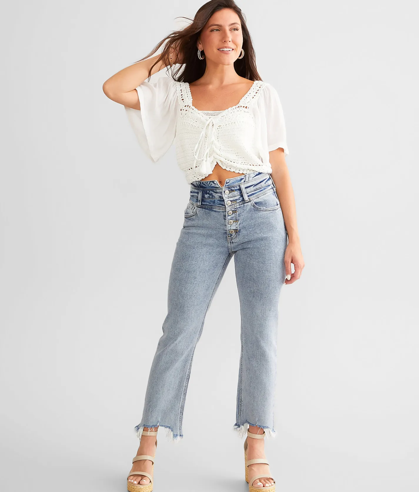Jeans|Bottoms | KanCan Signature High Rise Cropped Straight Stretch Jean Lindsey
