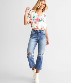 Flying Monkey High Rise Cropped Straight Stretch Jean Felicitate Online