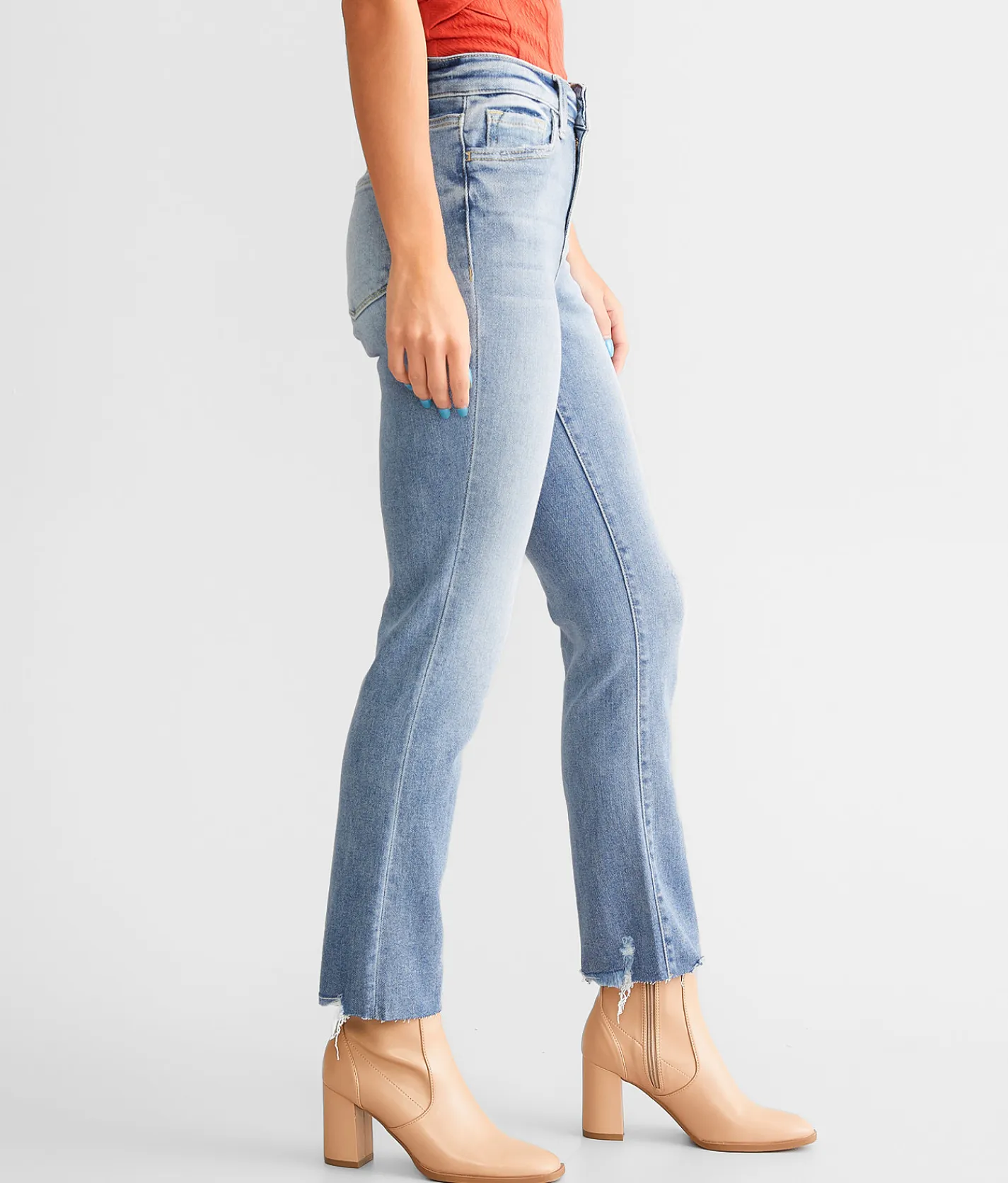 Jeans|Bottoms | Flying Monkey High Rise Cropped Straight Stretch Jean Polite