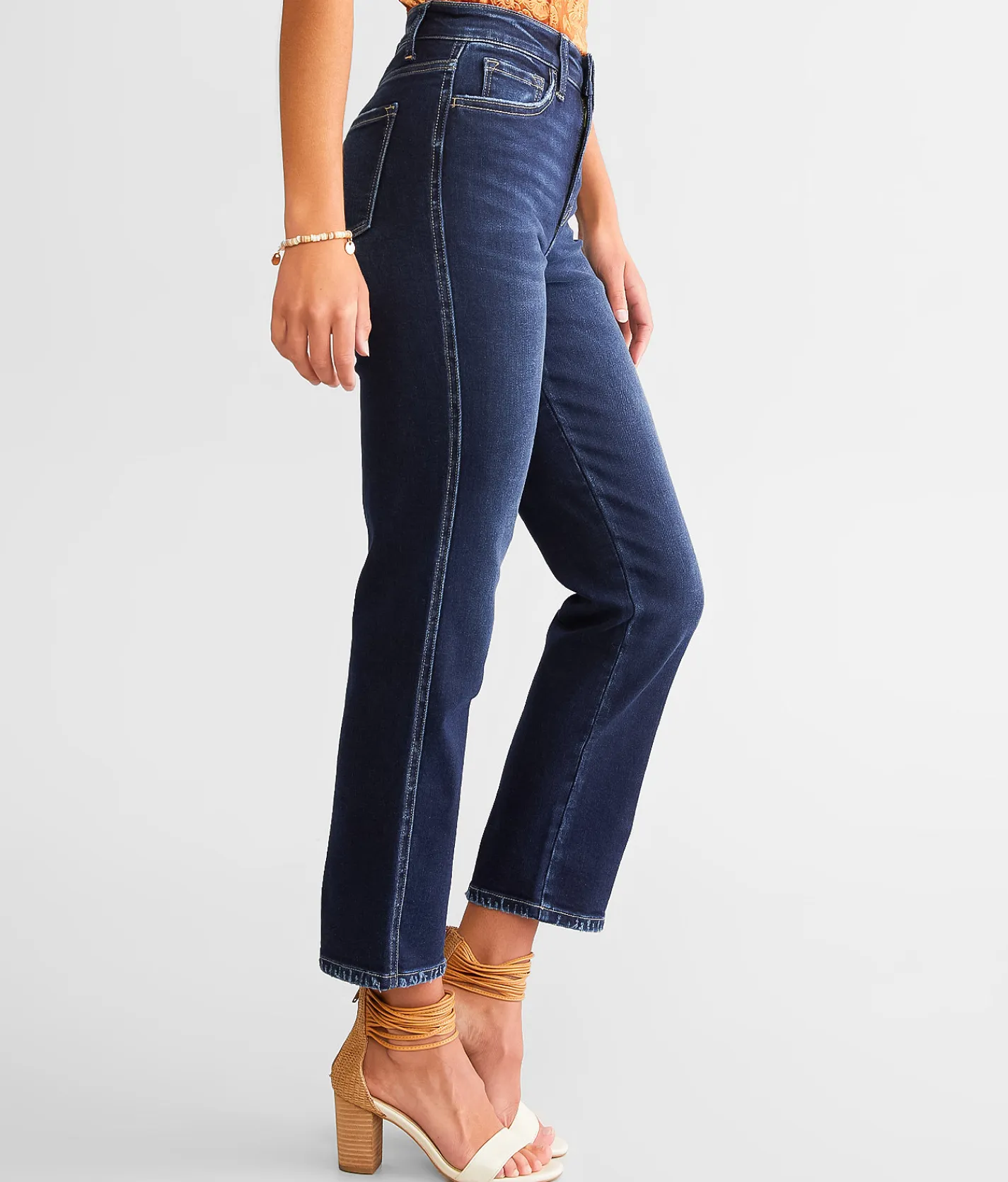 Flying Monkey High Rise Cropped Straight Stretch Jean Liberation