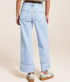 Flying Monkey High Rise Cropped Wide Leg Stretch Jean Wild Horses New