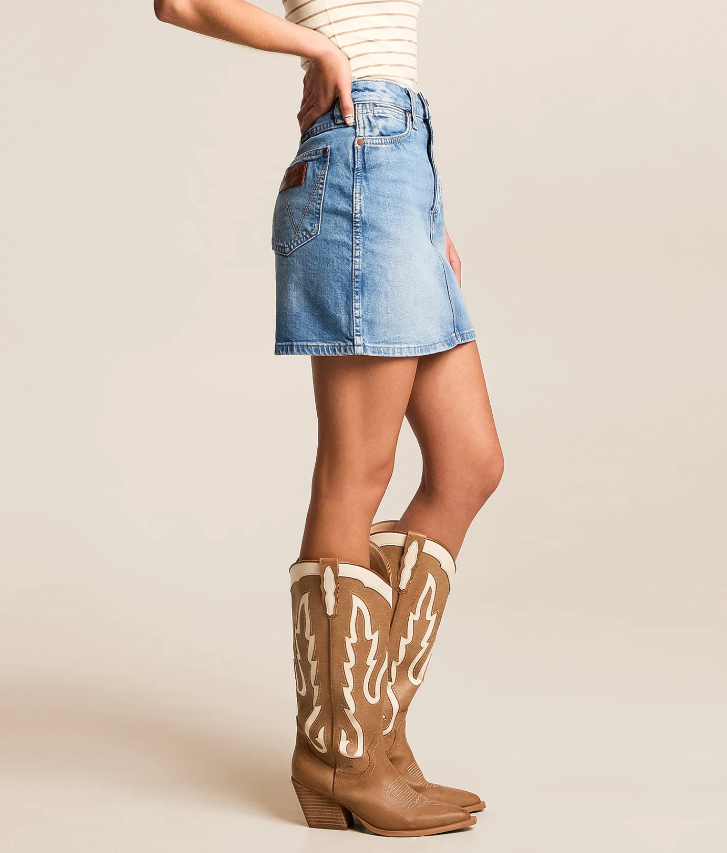 Bottoms | Wrangler® High Rise Denim Stretch Skirt Mikayla