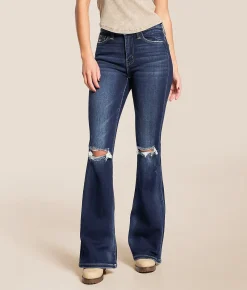 Bottoms | Flying Monkey High Rise Flare Stretch Jean Friendly