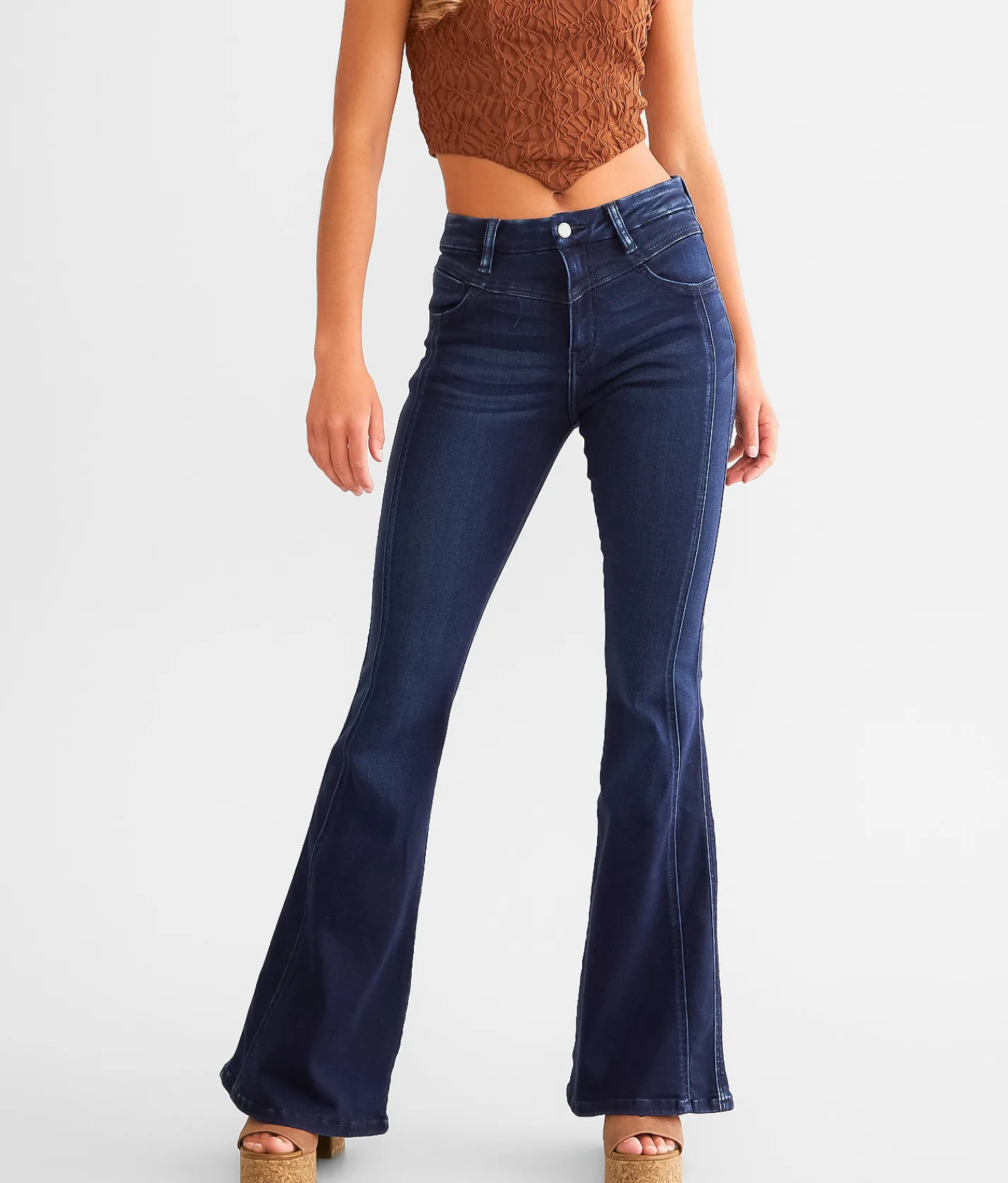 KanCan Signature High Rise Flare Stretch Jean Journee Best