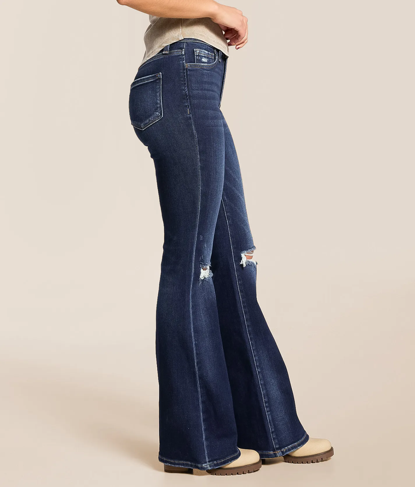 Flying Monkey High Rise Flare Stretch Jean Friendly Outlet