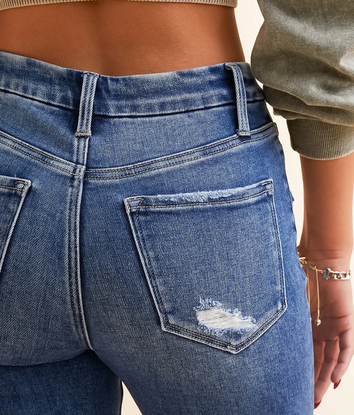 Jeans|Bottoms | Flying Monkey High Rise Flare Stretch Jean Radiance