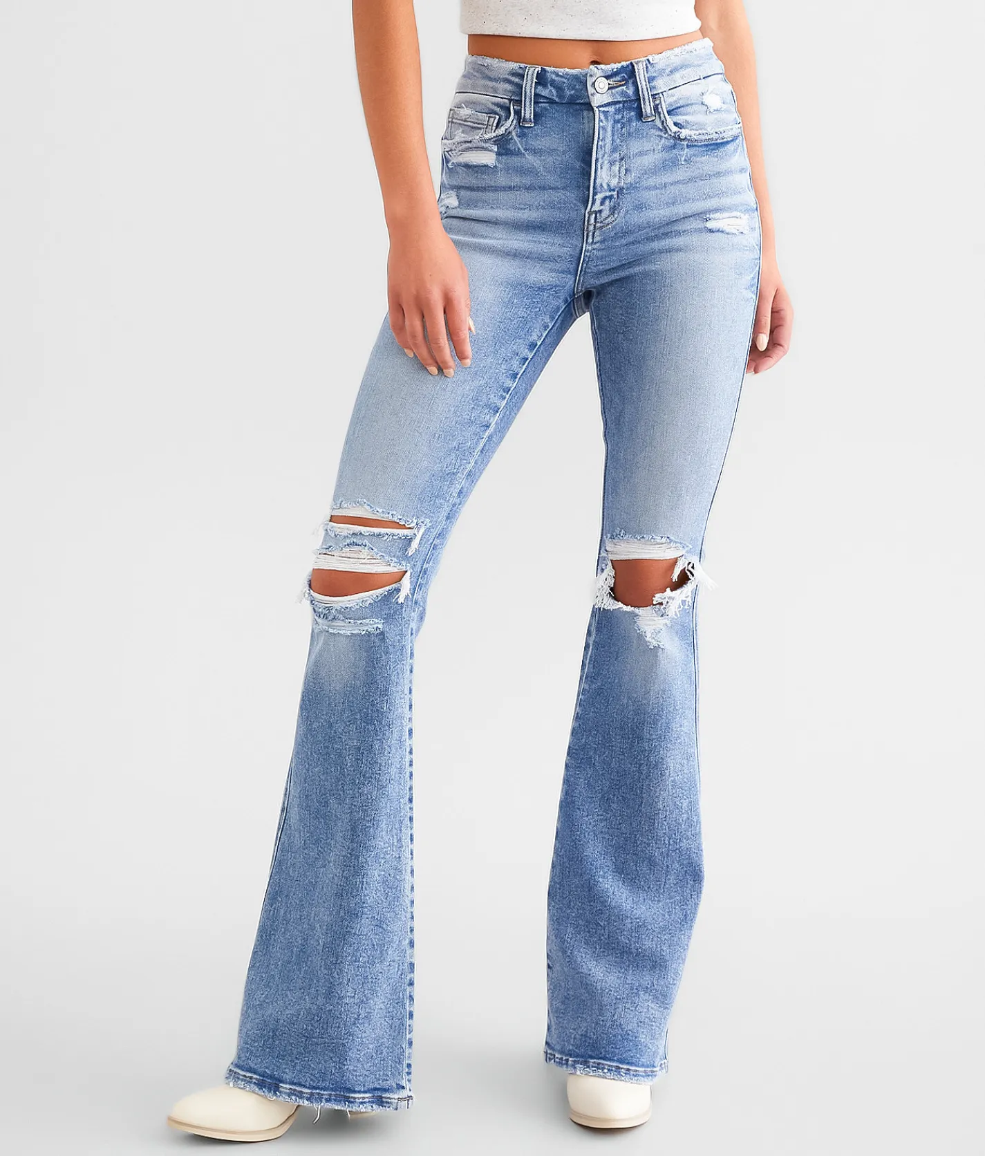Jeans|Bottoms | Flying Monkey High Rise Flare Stretch Jean Desirous