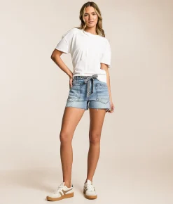 Bottoms|Shorts | VERVET by Flying Monkey High Rise Loose Stretch Short Ethereal Charm