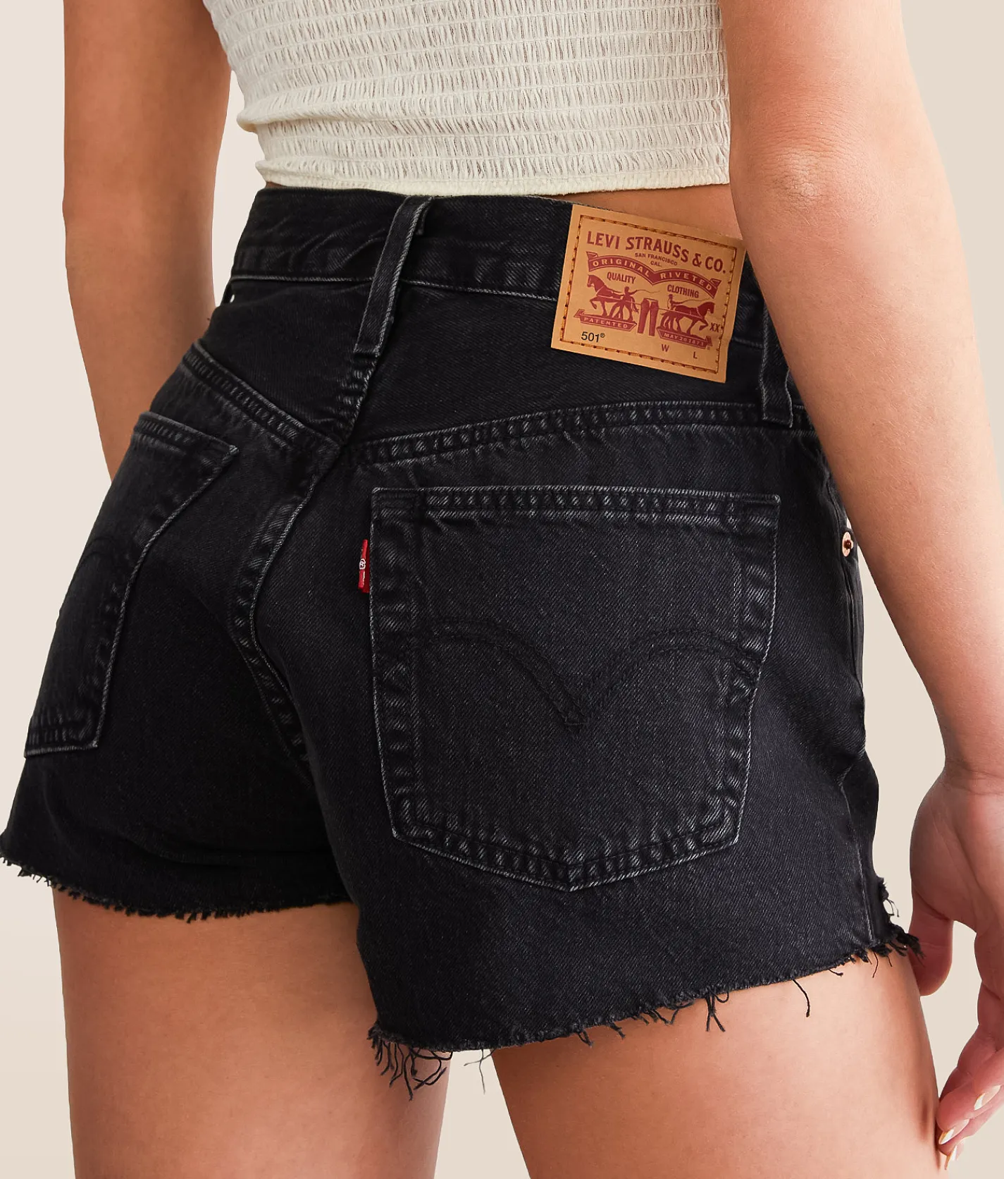 Levi's® 501 High Rise Short Lunar Black Discount