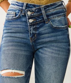 Jeans|Bottoms | Flying Monkey High Rise Slim Straight Stretch Jean Coreopsis