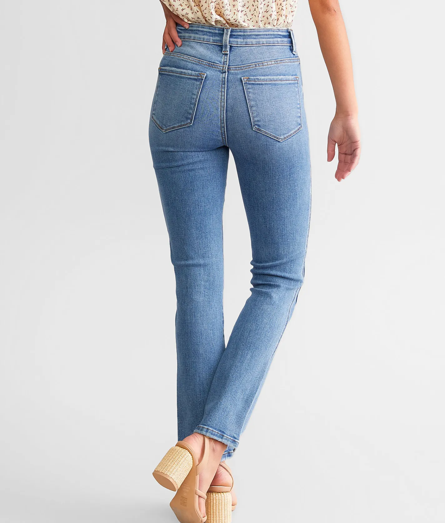 Flying Monkey High Rise Split Straight Stretch Jean Pamperedness Outlet