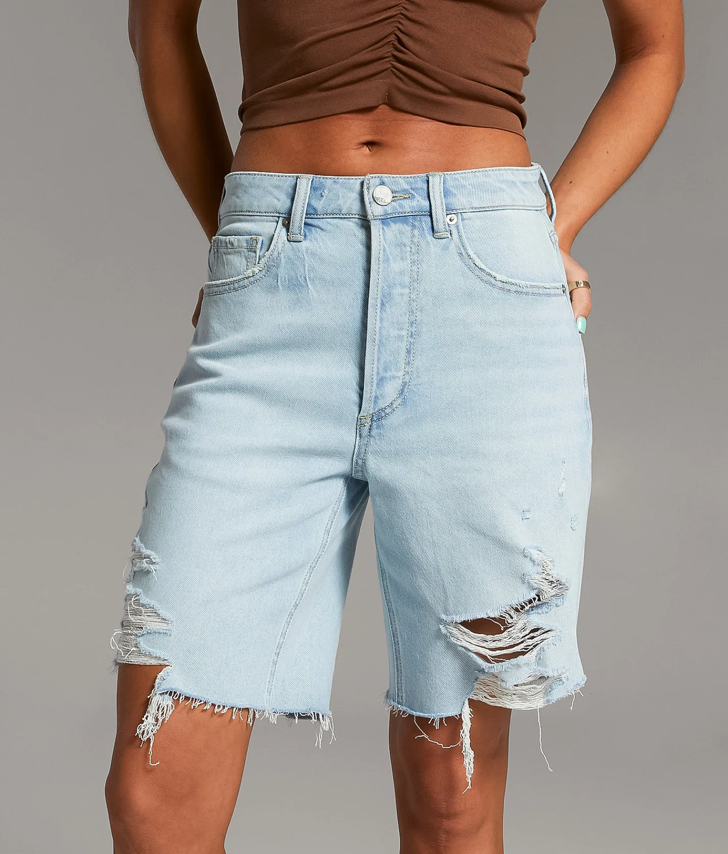 Bottoms|Shorts | BKE High Rise Stretch Jort Delmoe