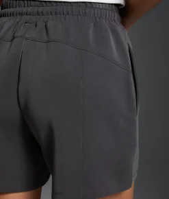 Buckle Black High Rise Stretch Short Ebony