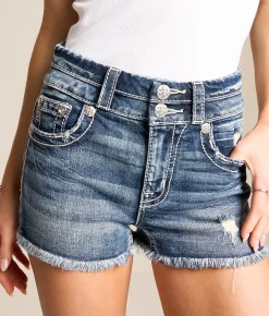 Bottoms | Miss Me High Rise Stretch Short M819C