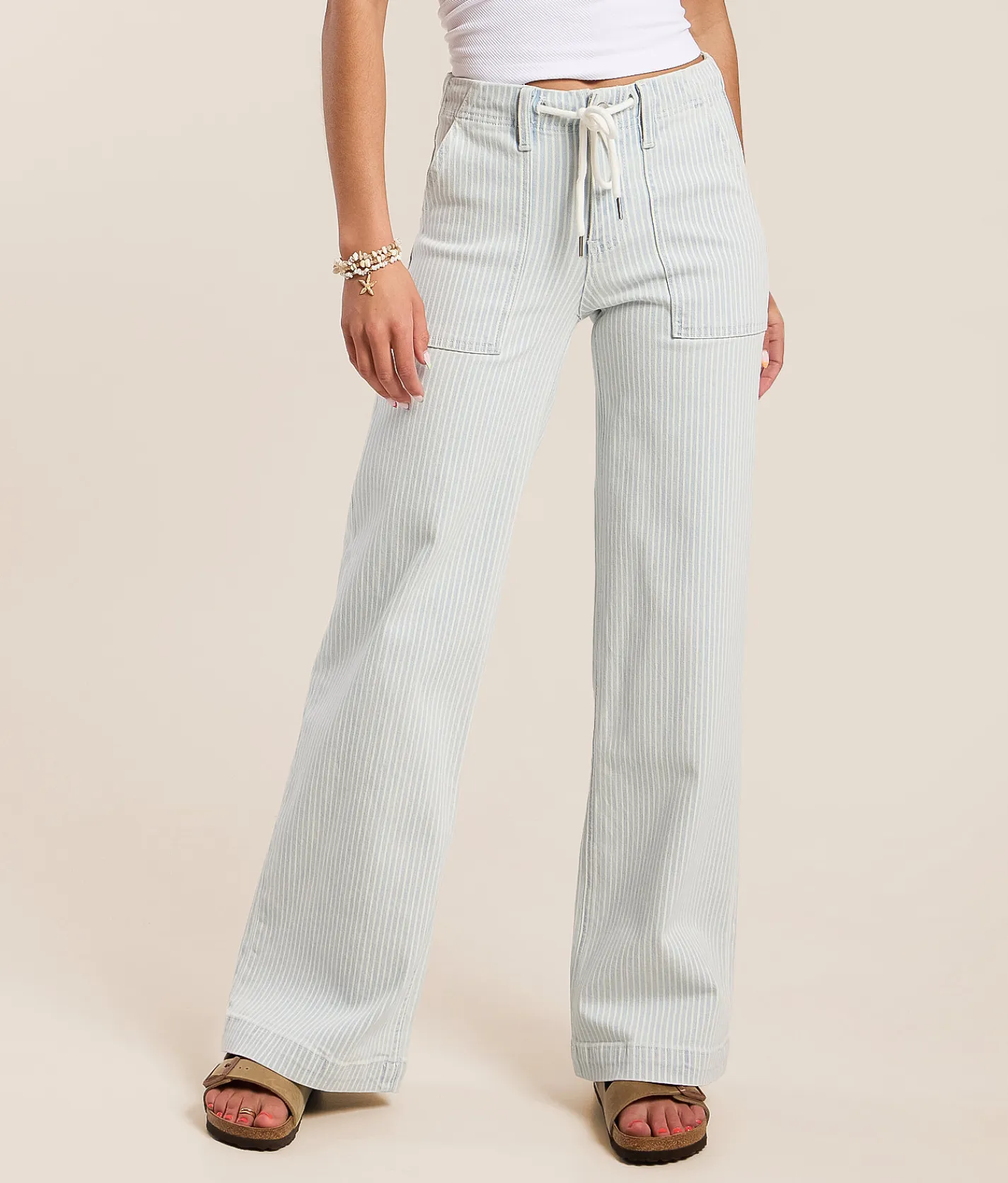 Jeans|Bottoms | Lovervet High Rise d Wide Leg Stretch Jean Stripe