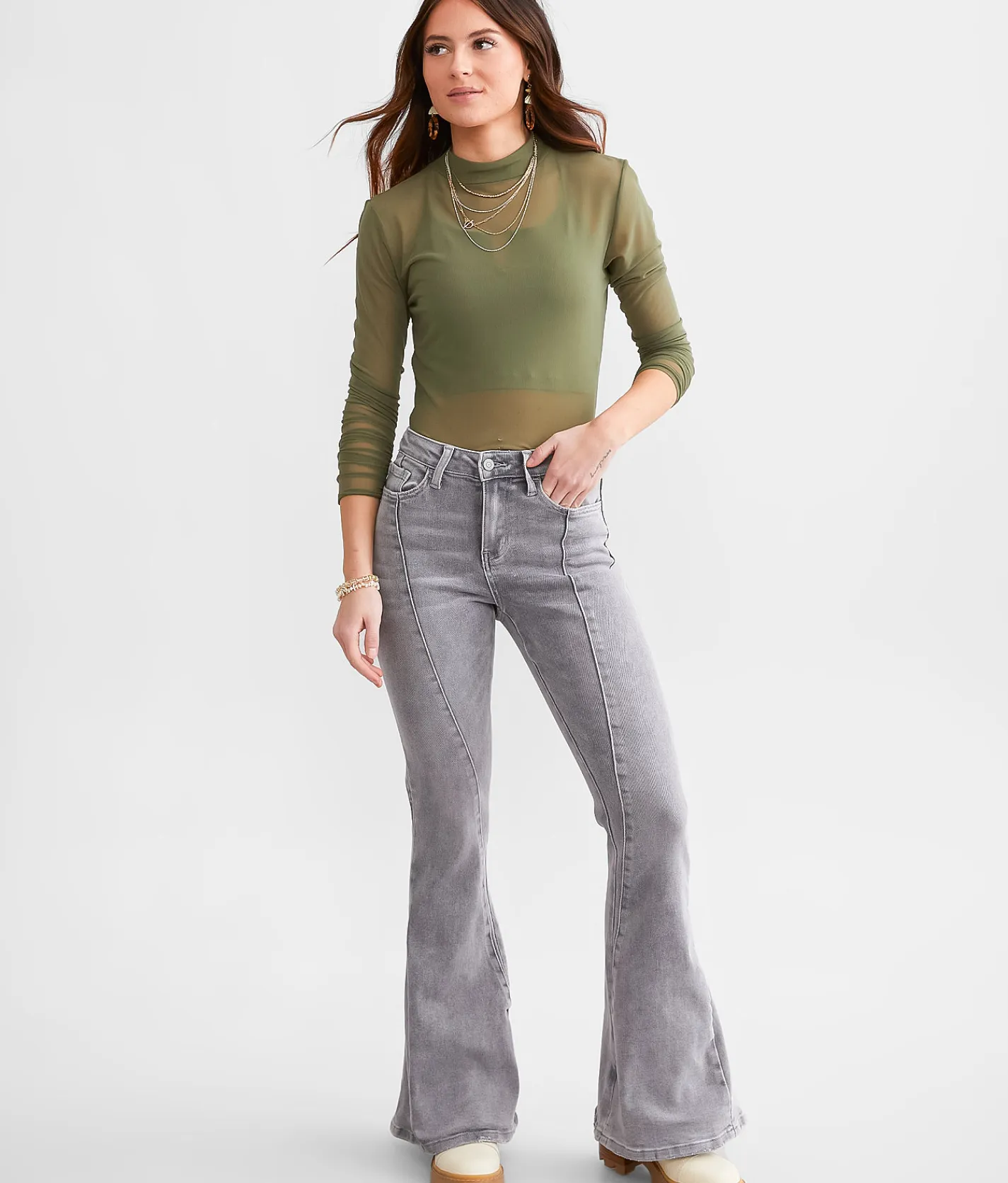 Jeans|Bottoms | Flying Monkey High Rise Super Flare Stretch Jean Topnotch