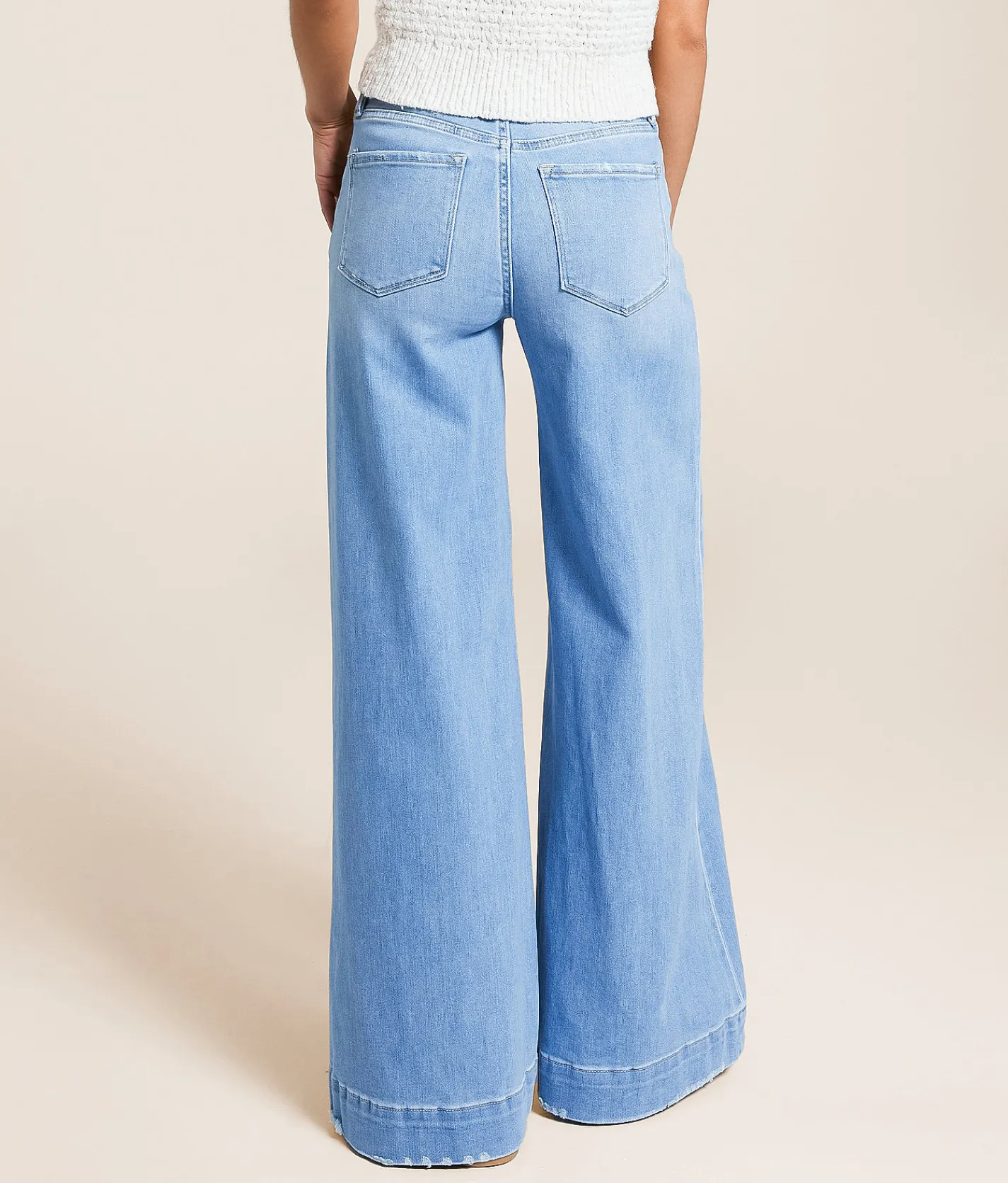 Flying Monkey High Rise Ultra Wide Leg Stretch Jean Battleground New