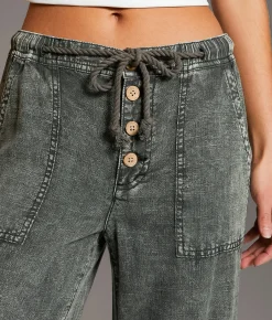 Bottoms | BKE High Rise Washed Pant Washed Olive