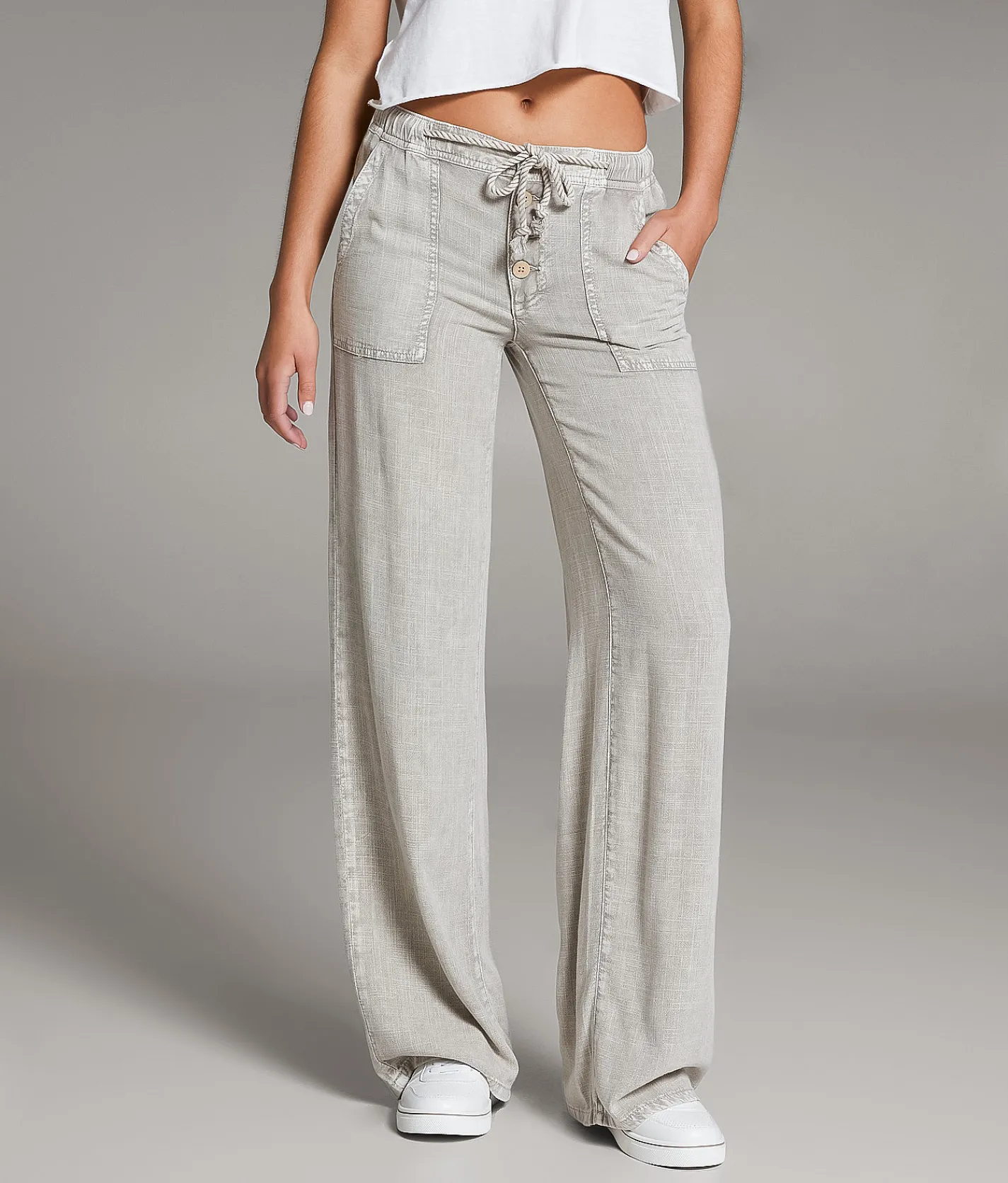 Bottoms | BKE High Rise Wide Leg Pant Putty