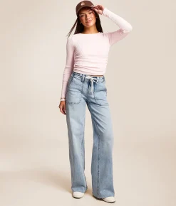 Jeans|Bottoms | Flying Monkey High Rise Wide Leg Stretch Jean Clearly