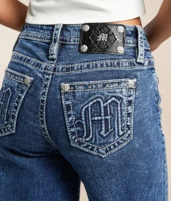Miss Me High Rise Wide Leg Stretch Jean V117 New