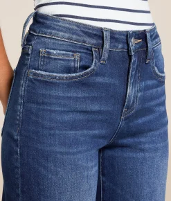 Flying Monkey High Rise Wide Leg Stretch Jean Flying Bird Best