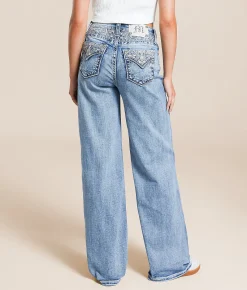 Miss Me High Rise Wide Leg Stretch Jean M383 Outlet