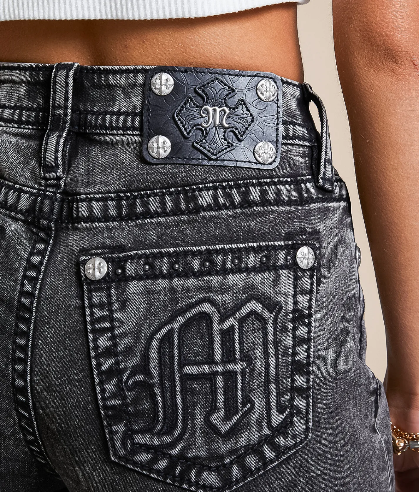 Miss Me High Rise Wide Leg Stretch Jean G16 Outlet