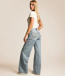 Miss Me High Rise Wide Leg Stretch Jean L326 Outlet