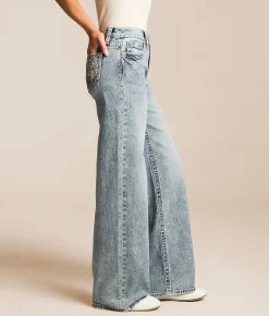 Miss Me High Rise Wide Leg Stretch Jean L326 Outlet