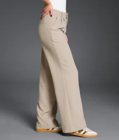 Buckle Black High Rise Wide Leg Trouser Stretch Pant Cobblestone Discount