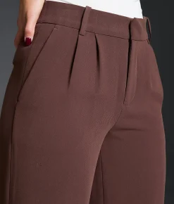 Buckle Black High Rise Wide Leg Trouser Stretch Pant French Roast Best