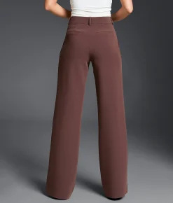 Buckle Black High Rise Wide Leg Trouser Stretch Pant French Roast Best