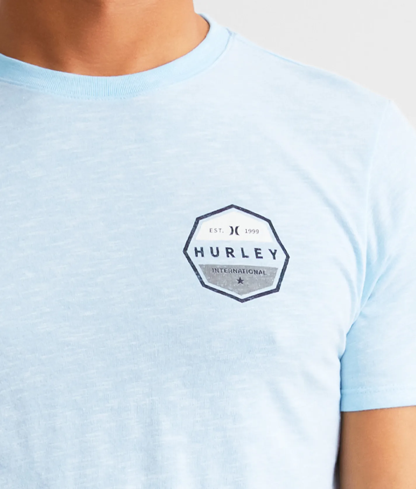 Hurley High Tide T-Shirt Pure Plat Morning Spruce New