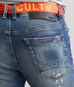 Sale Jeans|Bottoms | Cult of Individuality Hipster Nomad Stacked Jean Pigeon