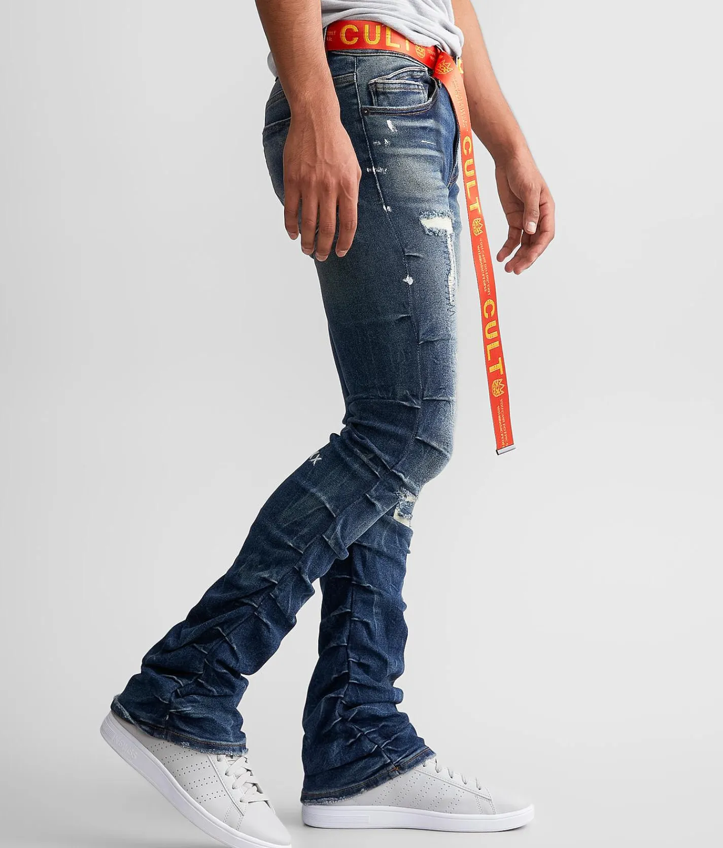 Sale Jeans|Bottoms | Cult of Individuality Hipster Nomad Stacked Jean Pigeon