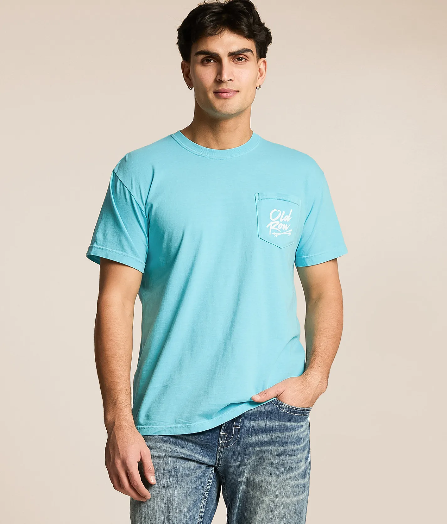 Old Row Hitting The Slopes T-Shirt Lagoon Blue Clearance