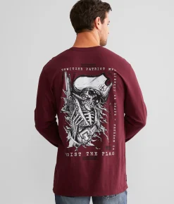 Howitzer Hoist The Flag T-Shirt Burgundy Discount