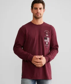 Howitzer Hoist The Flag T-Shirt Burgundy Discount