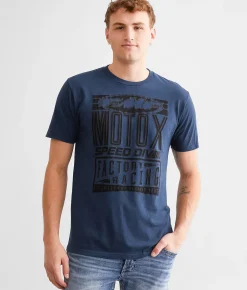 FMF Hole Shot T-Shirt Denim Black Heather Hot
