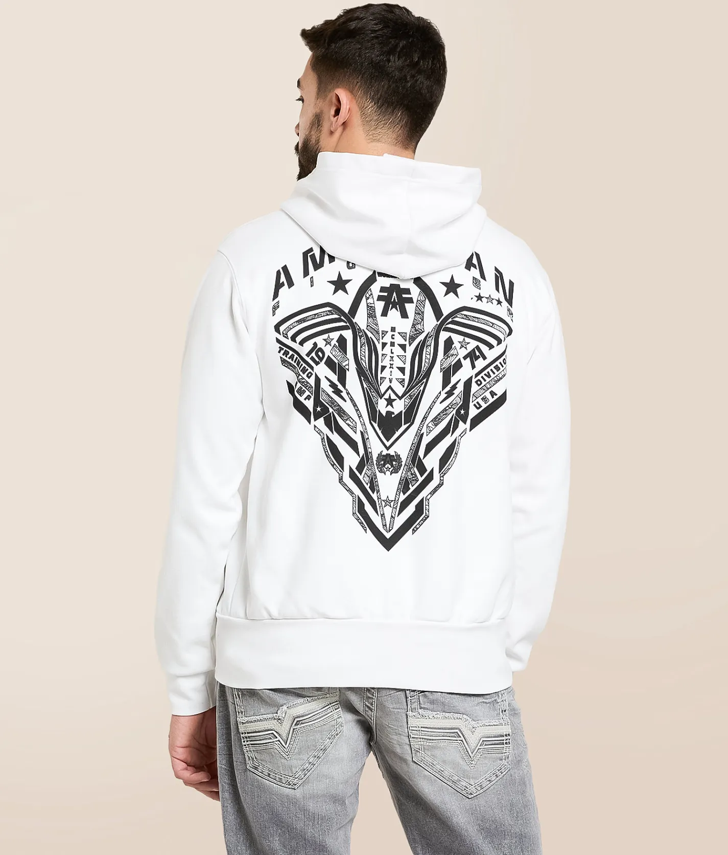 American Fighter Hollins Hooded Sweatshirt White