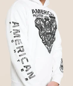 American Fighter Hollins Hooded Sweatshirt White
