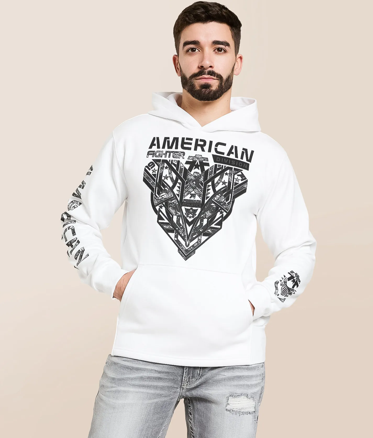 American Fighter Hollins Hooded Sweatshirt White
